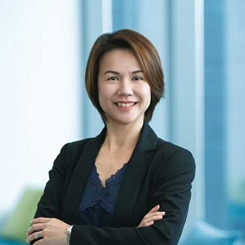 Photo portrait of Adeline Chua, Head of Product Development & Innovation at SCOR